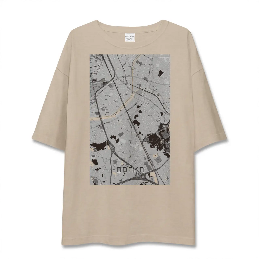 【大高（愛知県）】地図柄ビッグシルエットTシャツ