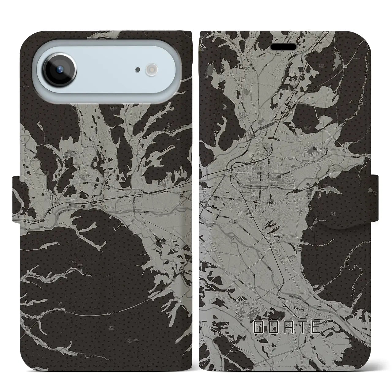 【大館（秋田県）】地図柄iPhoneケース（手帳タイプ）