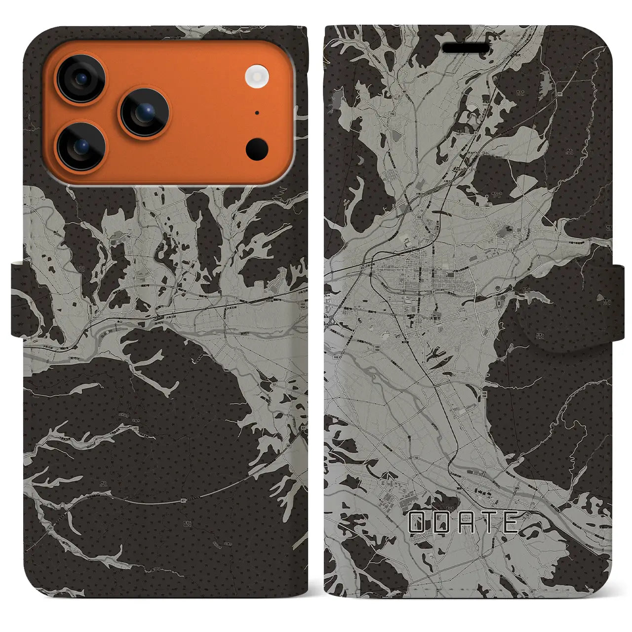 【大館（秋田県）】地図柄iPhoneケース（手帳タイプ）