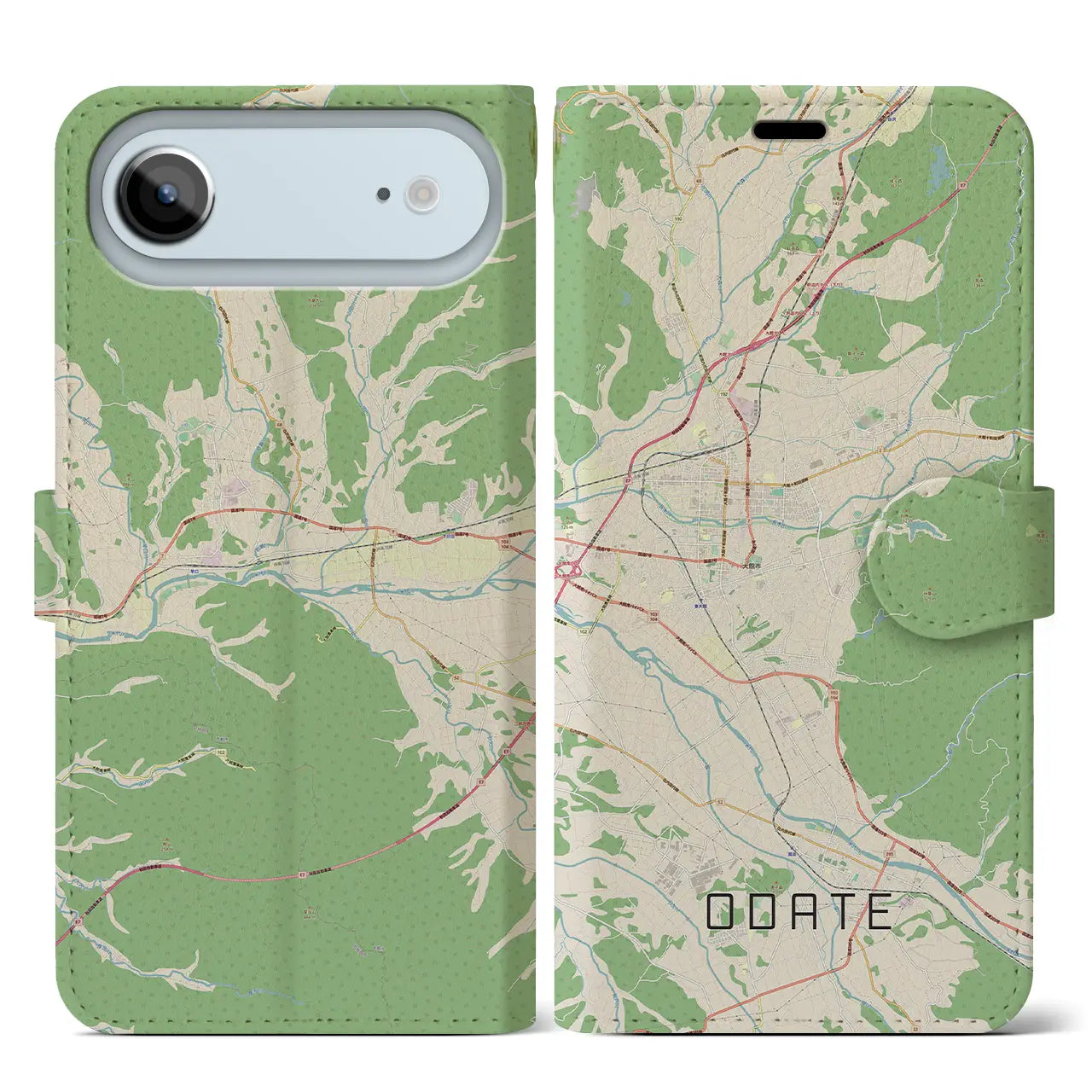 【大館（秋田県）】地図柄iPhoneケース（手帳タイプ）