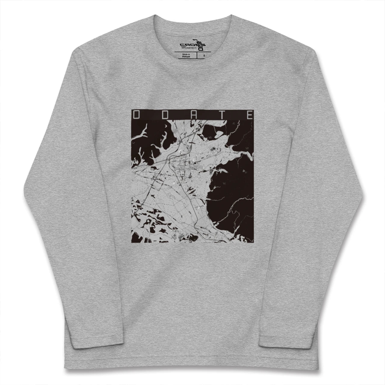 【大館（秋田県）】地図柄ロングスリーブTシャツ