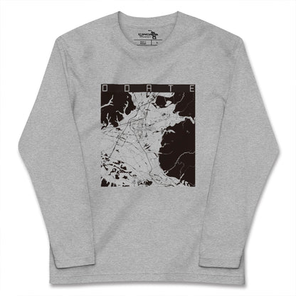 【大館（秋田県）】地図柄ロングスリーブTシャツ