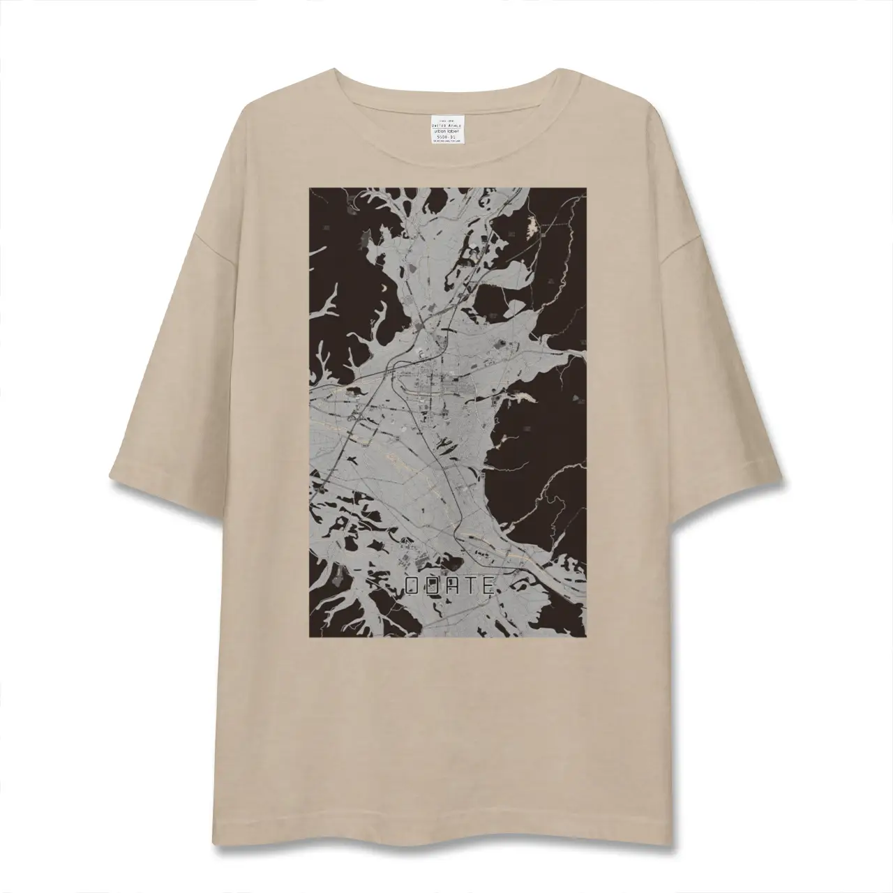 【大館（秋田県）】地図柄ビッグシルエットTシャツ