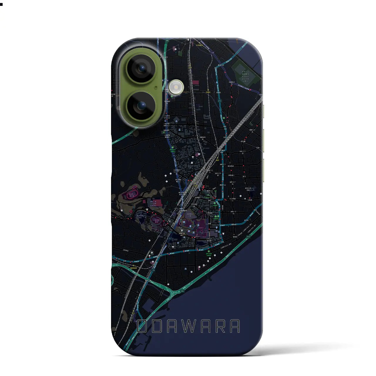 【小田原（神奈川県）】地図柄iPhoneケース（バックカバータイプ）