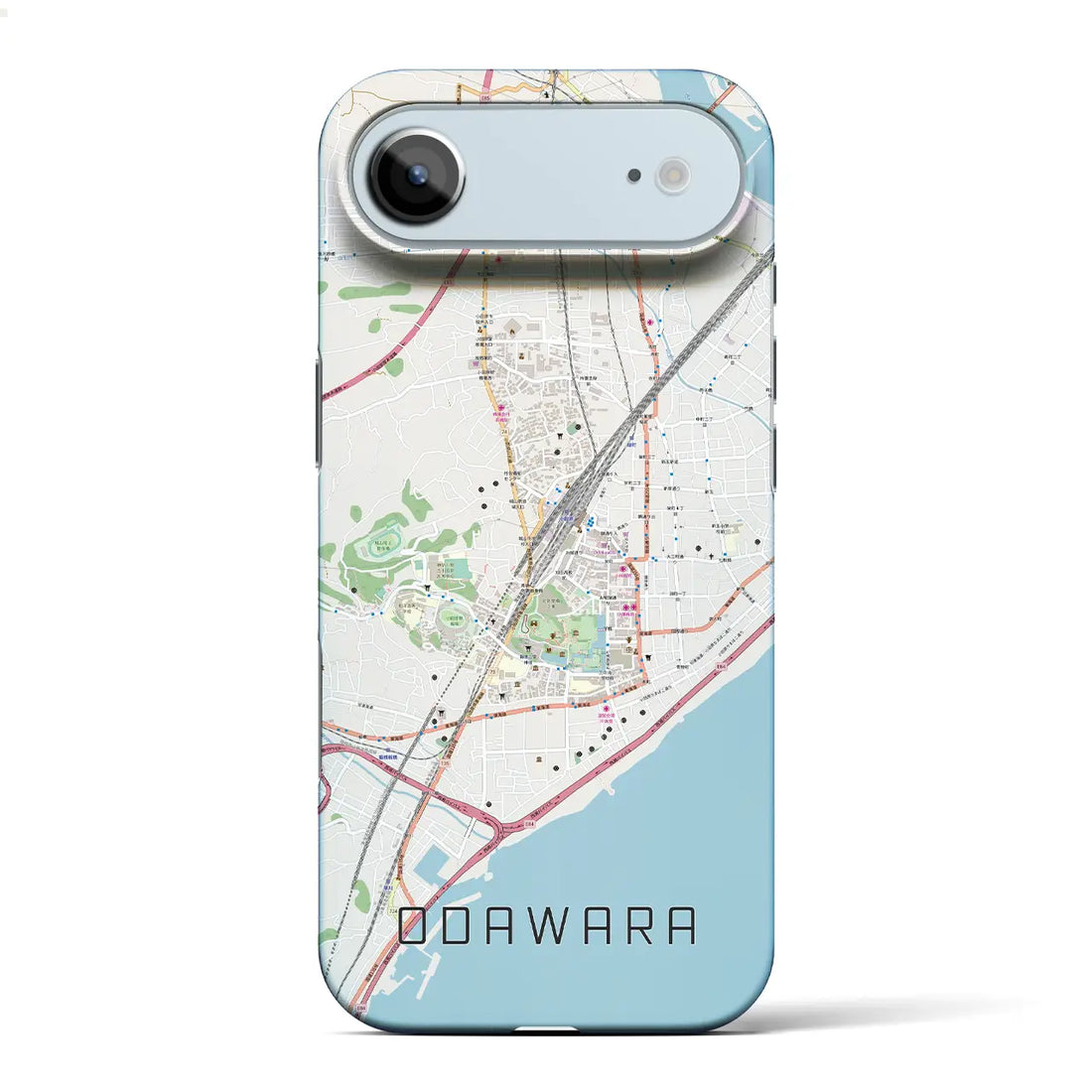 【小田原(神奈川県)】地図柄iPhoneケース(バックカバータイプ)ナチュラル・iPhone 17 Pro Max 用