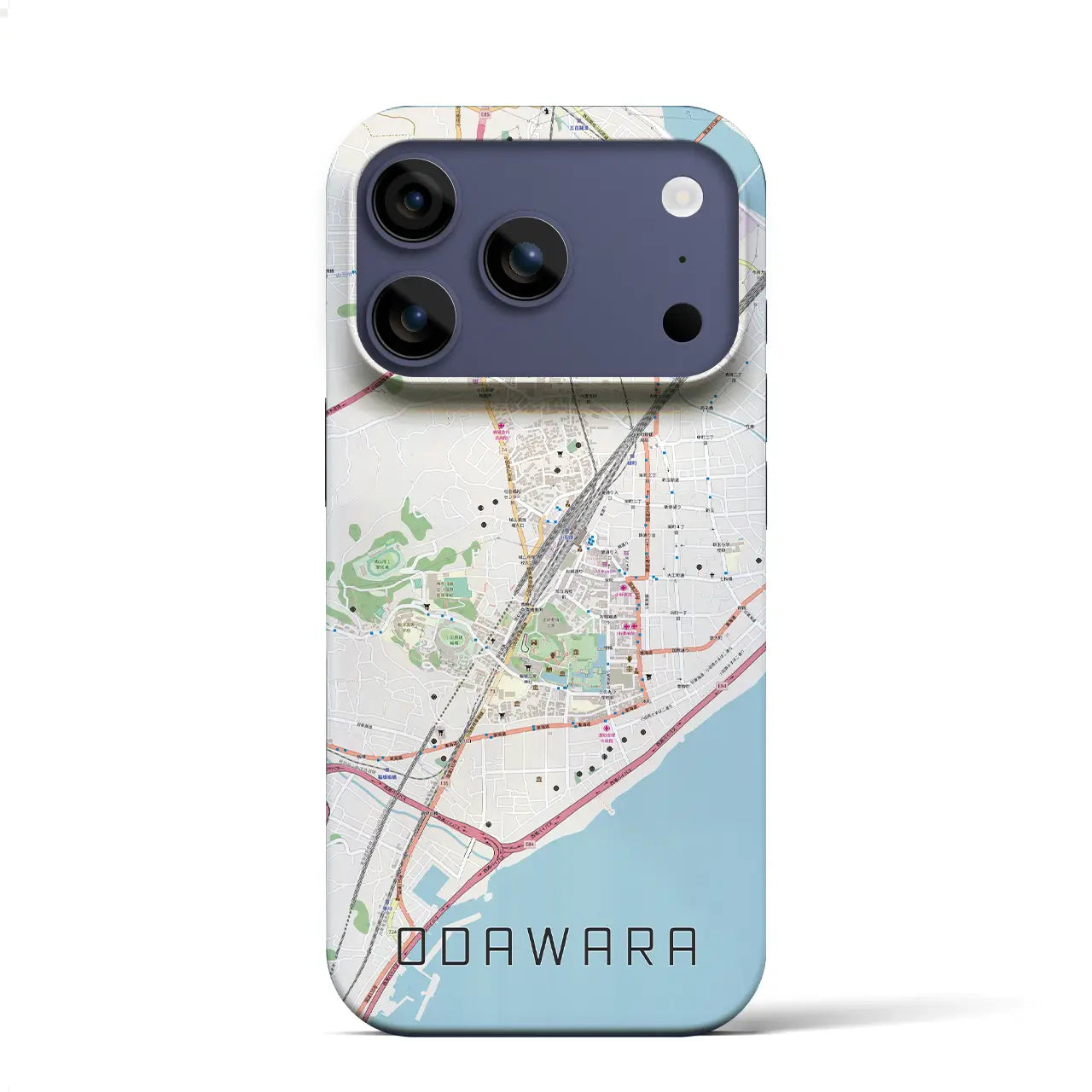 【小田原（神奈川県）】地図柄iPhoneケース（バックカバータイプ）