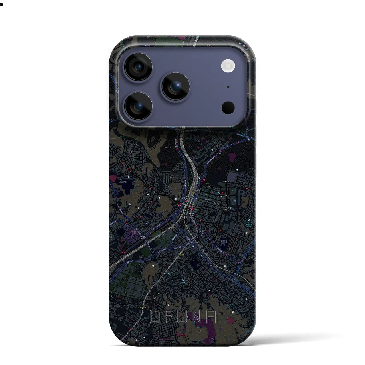 【大船（神奈川県）】地図柄iPhoneケース（バックカバータイプ）