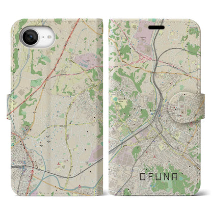 【大船（神奈川県）】地図柄iPhoneケース（手帳タイプ）