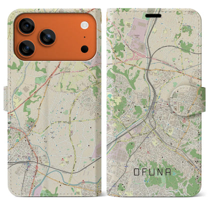 【大船（神奈川県）】地図柄iPhoneケース（手帳タイプ）