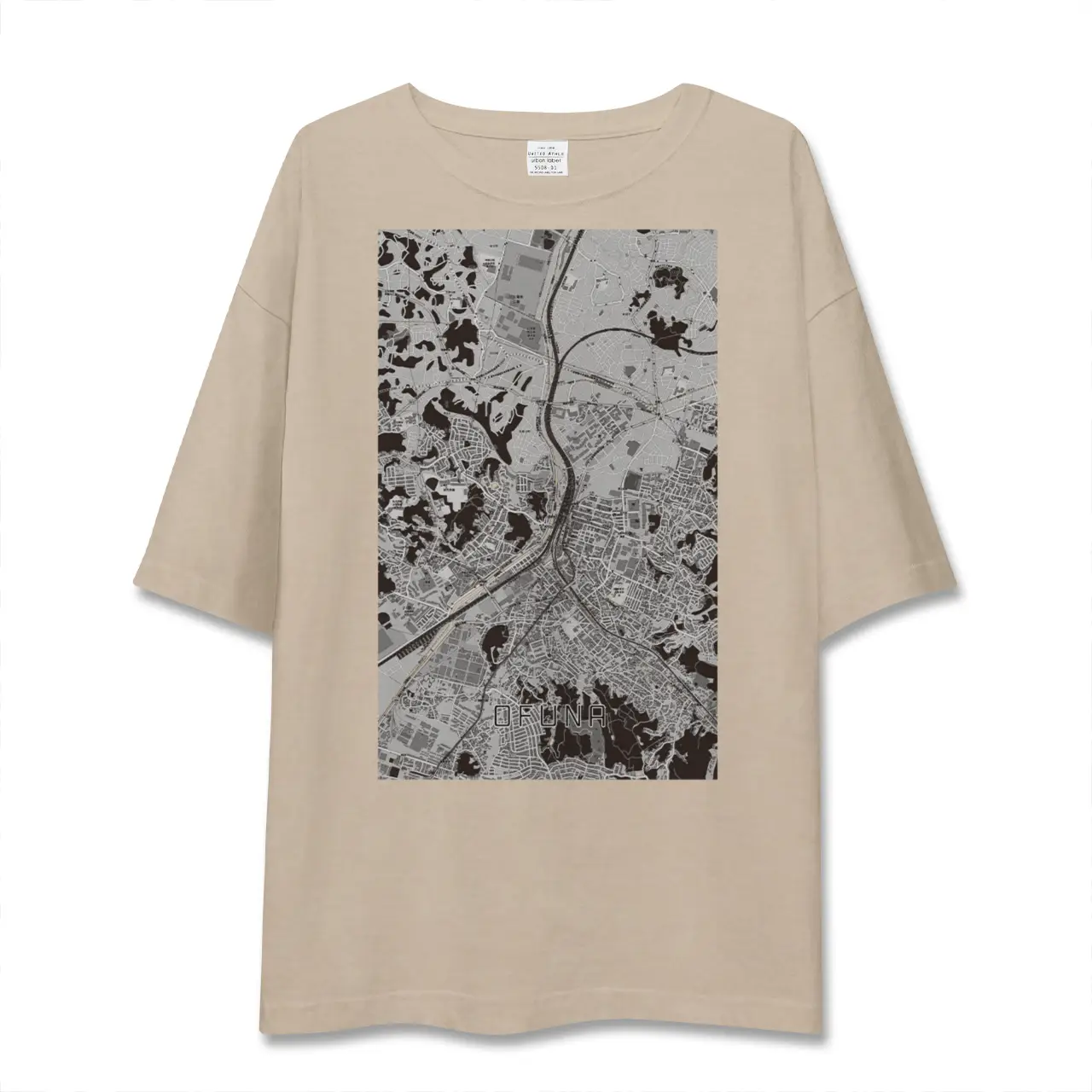 【大船（神奈川県）】地図柄ビッグシルエットTシャツ