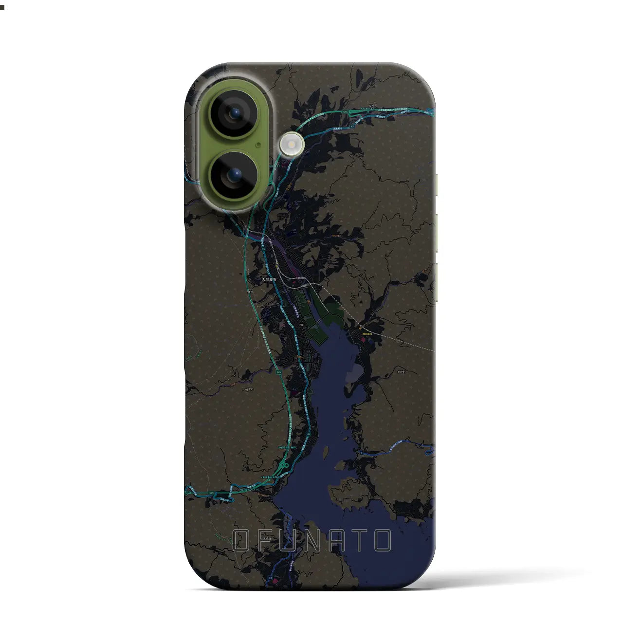 【大船渡（岩手県）】地図柄iPhoneケース（バックカバータイプ）