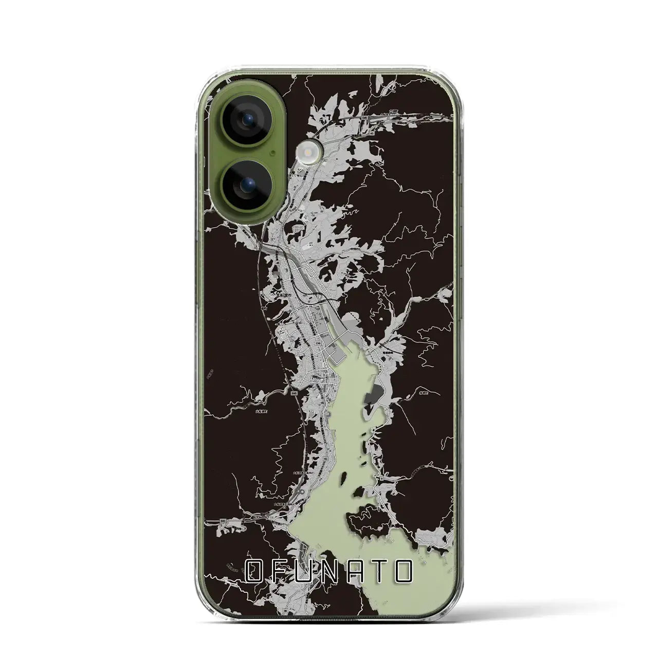 【大船渡（岩手県）】地図柄iPhoneケース（クリアタイプ）