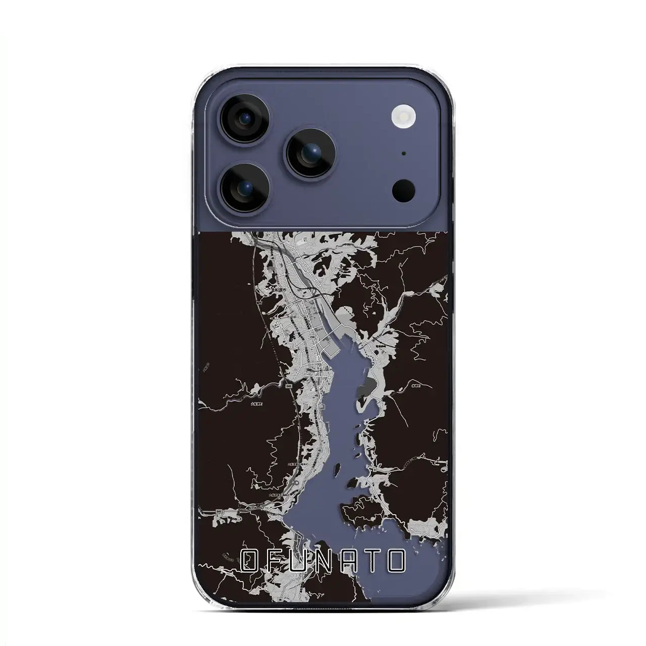 【大船渡（岩手県）】地図柄iPhoneケース（クリアタイプ）