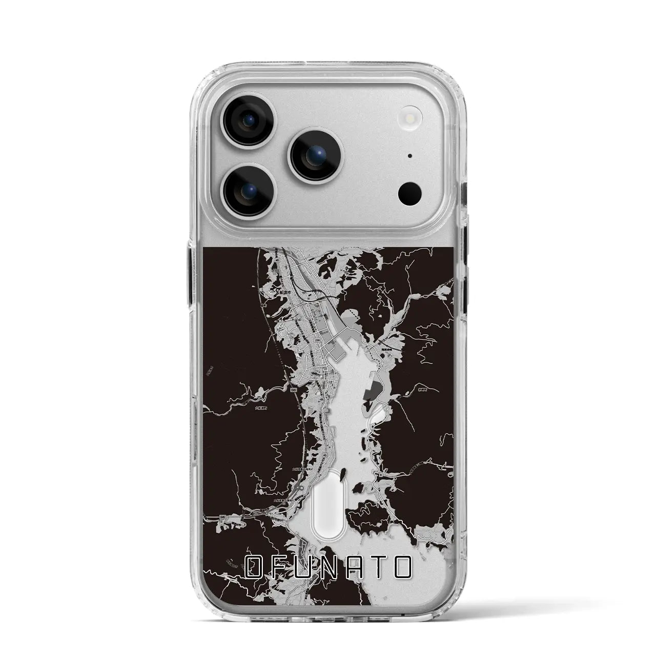 【大船渡（岩手県）】地図柄iPhoneケース（MagSafeタイプ）