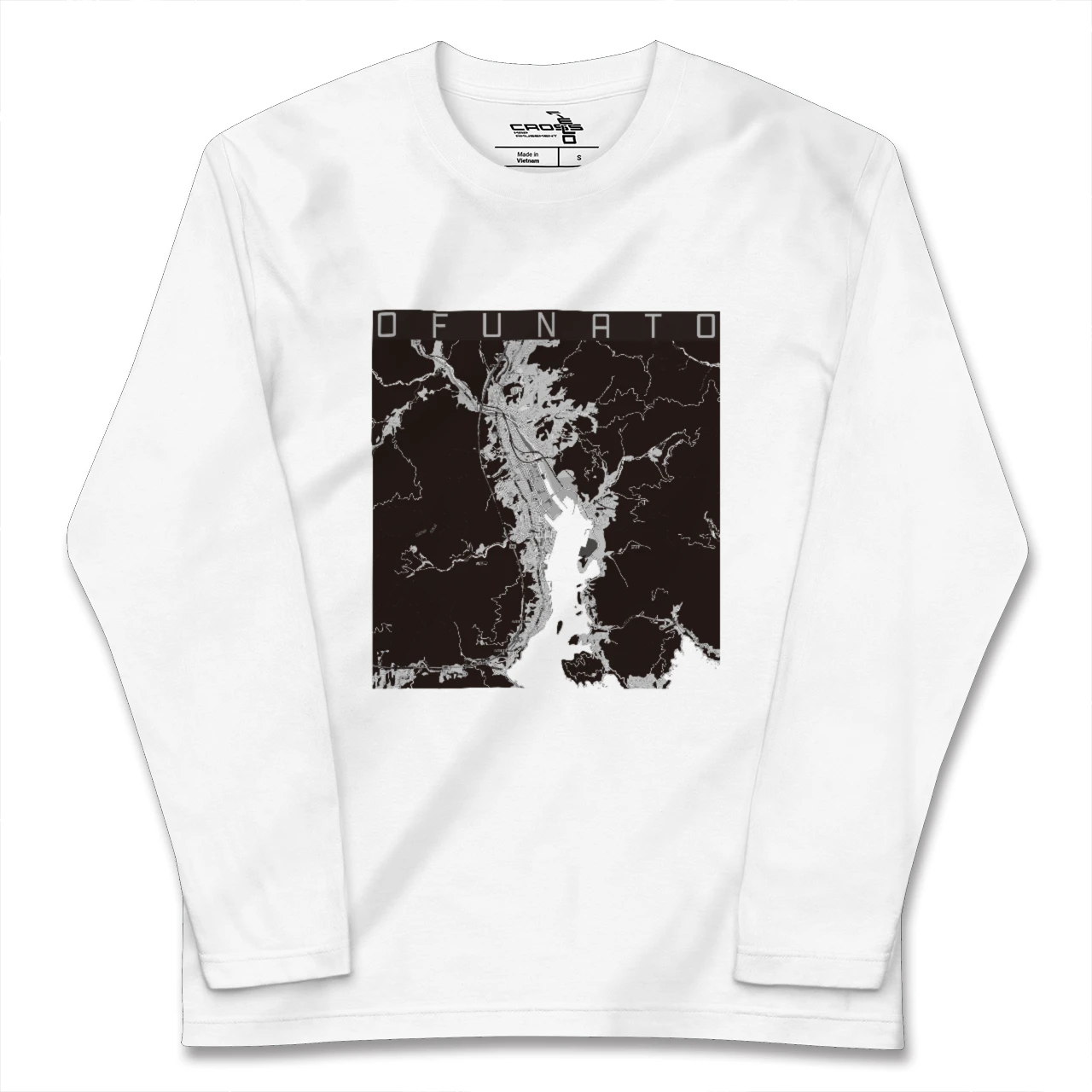 【大船渡（岩手県）】地図柄ロングスリーブTシャツ