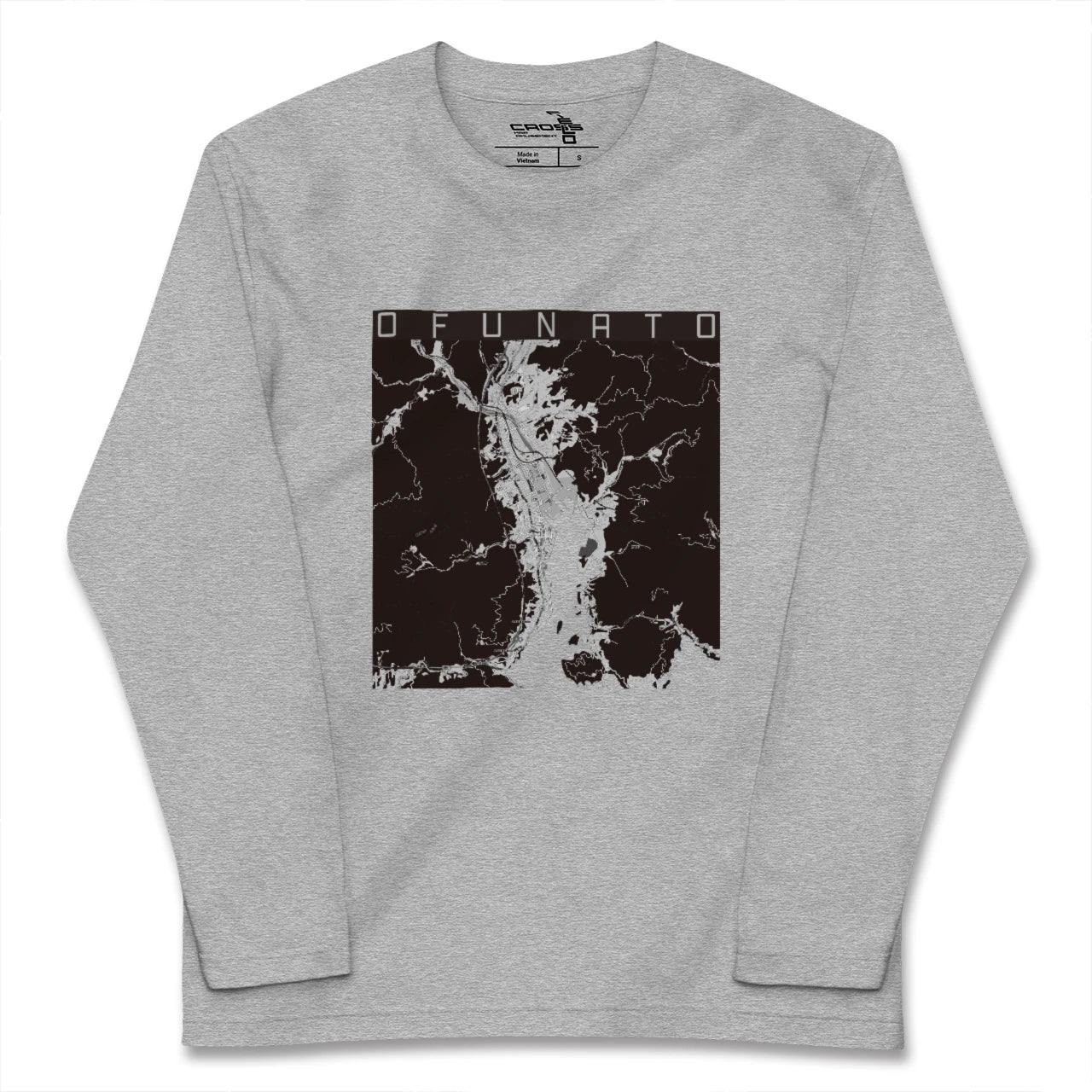 【大船渡（岩手県）】地図柄ロングスリーブTシャツ