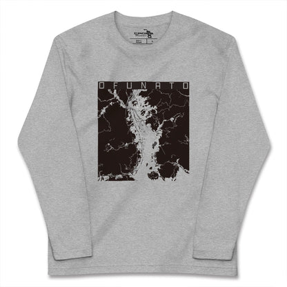 【大船渡（岩手県）】地図柄ロングスリーブTシャツ