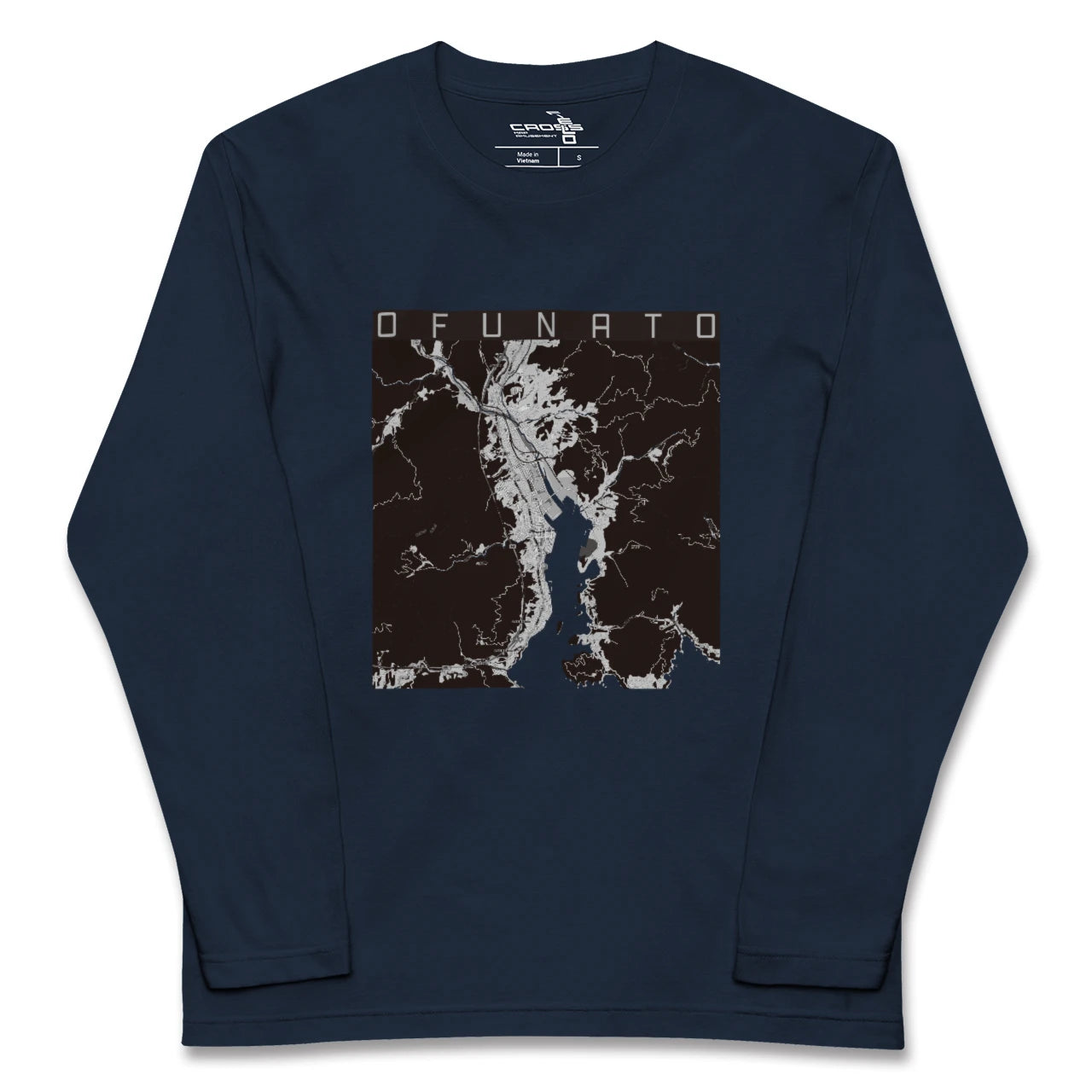 【大船渡（岩手県）】地図柄ロングスリーブTシャツ
