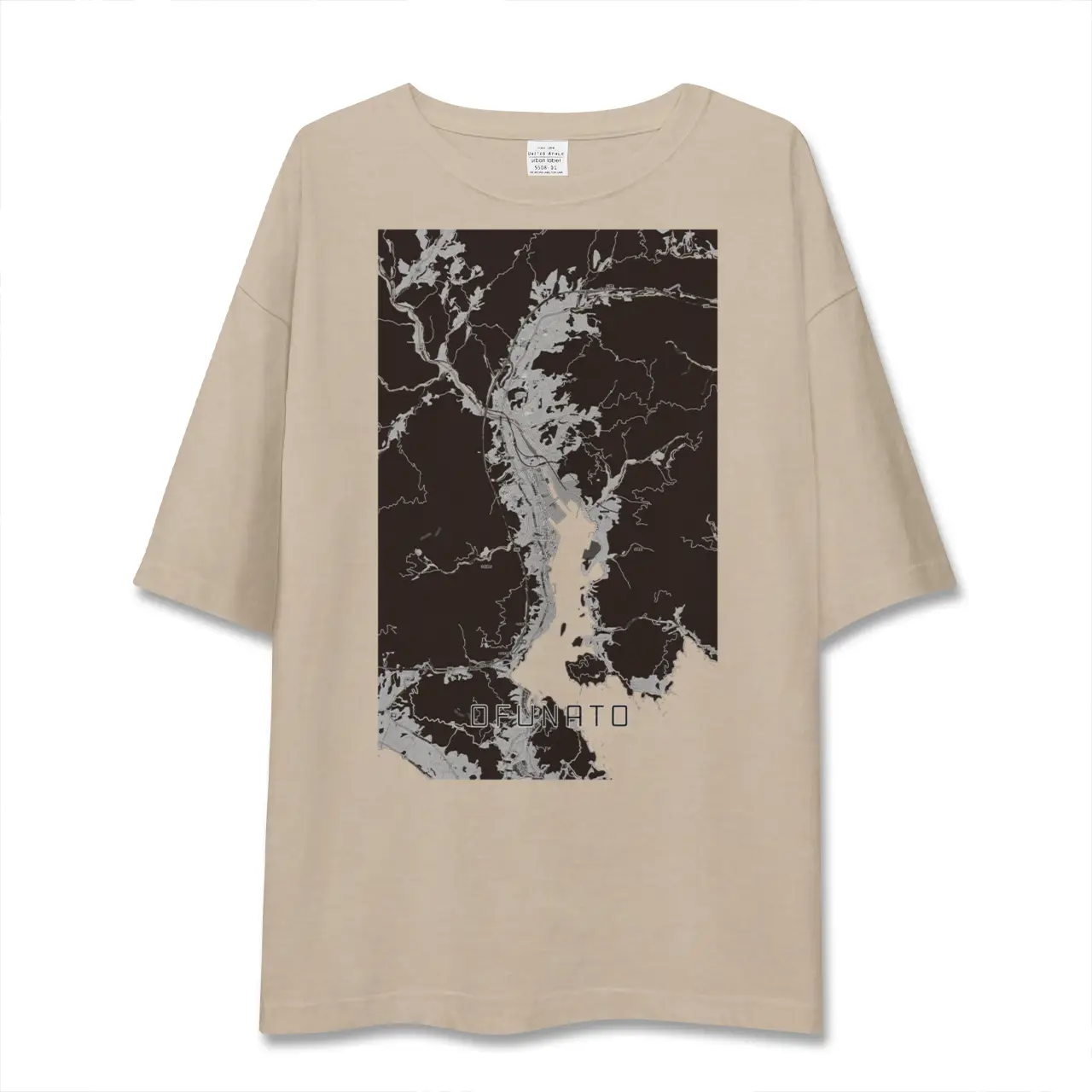 【大船渡（岩手県）】地図柄ビッグシルエットTシャツ