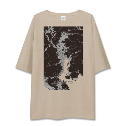 【大船渡（岩手県）】地図柄ビッグシルエットTシャツ