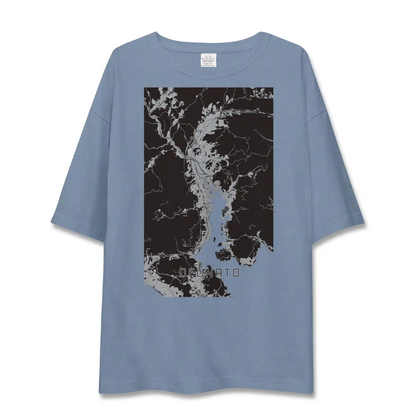 【大船渡（岩手県）】地図柄ビッグシルエットTシャツ