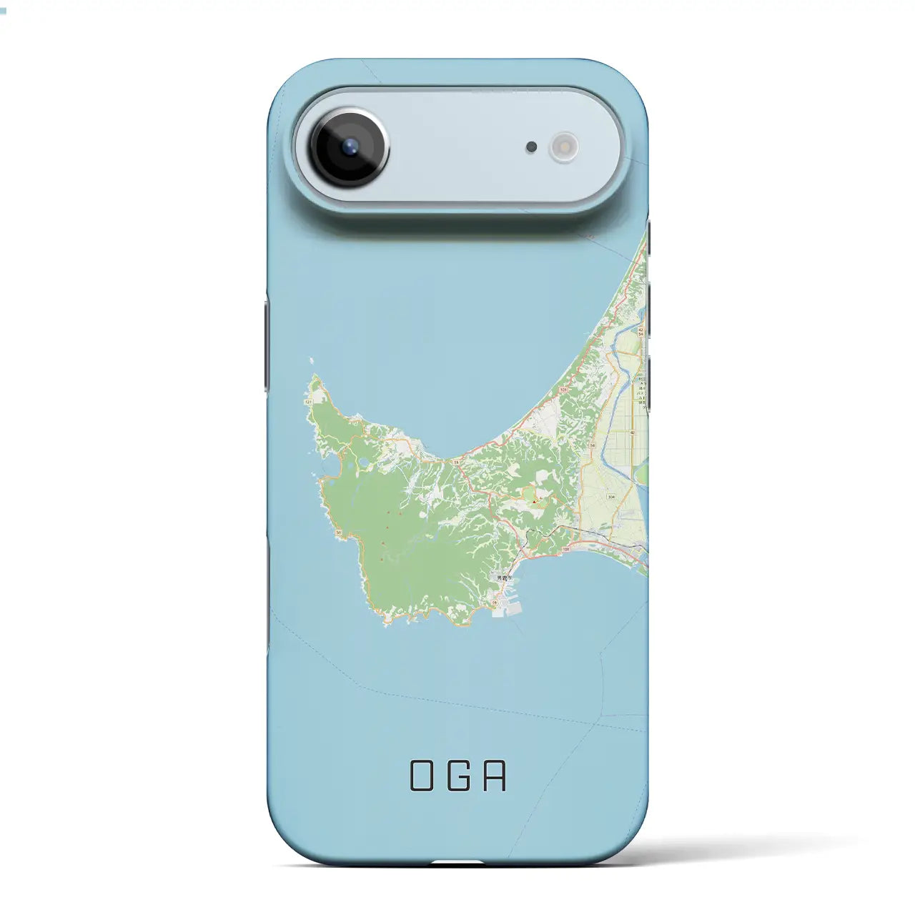 【男鹿（秋田県）】地図柄iPhoneケース（バックカバータイプ）