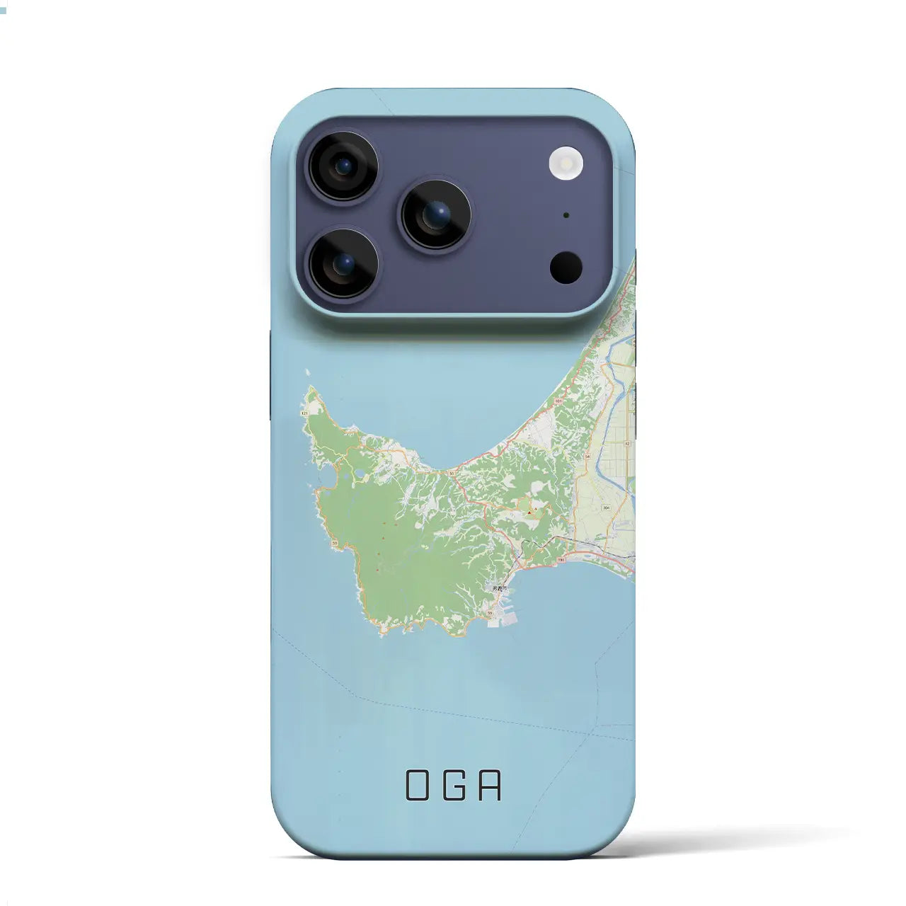 【男鹿（秋田県）】地図柄iPhoneケース（バックカバータイプ）