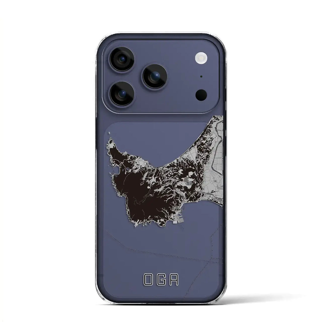 【男鹿（秋田県）】地図柄iPhoneケース（クリアタイプ）