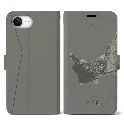 【男鹿（秋田県）】地図柄iPhoneケース（手帳タイプ）