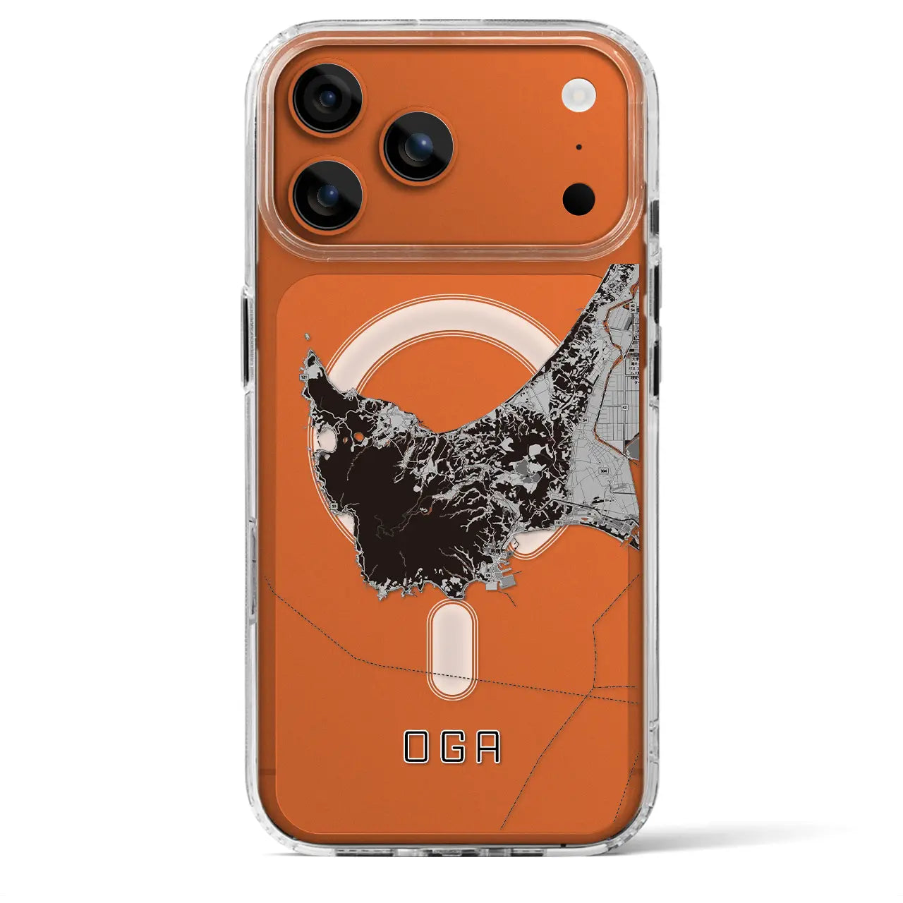 【男鹿（秋田県）】地図柄iPhoneケース（MagSafeタイプ）