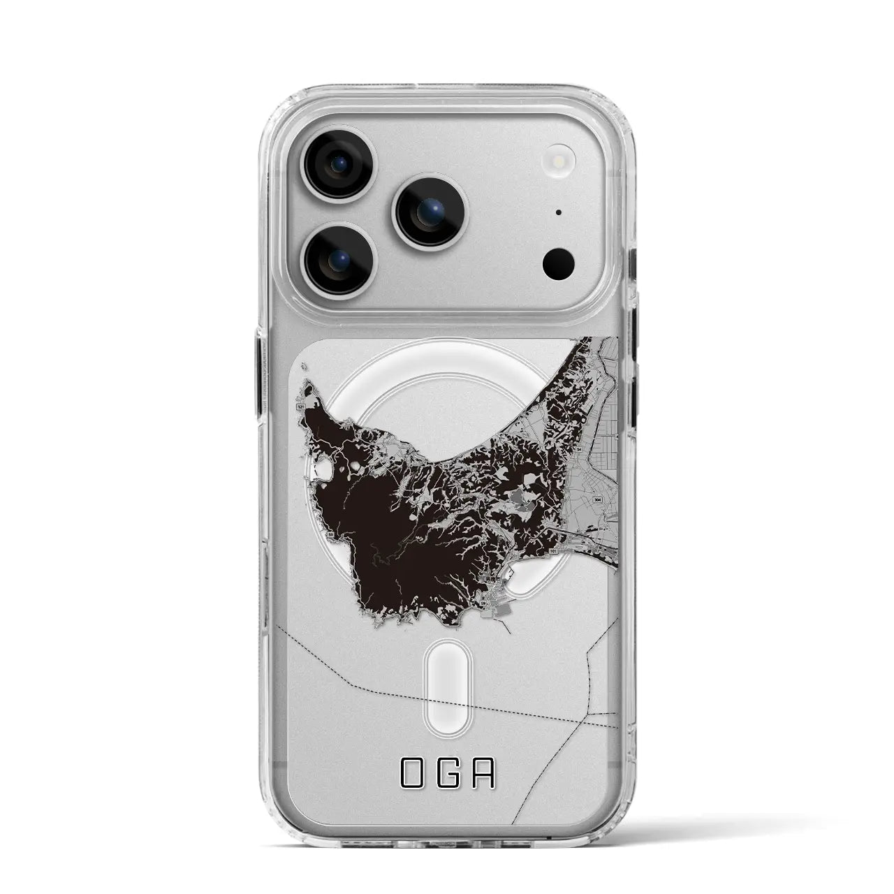 【男鹿（秋田県）】地図柄iPhoneケース（MagSafeタイプ）