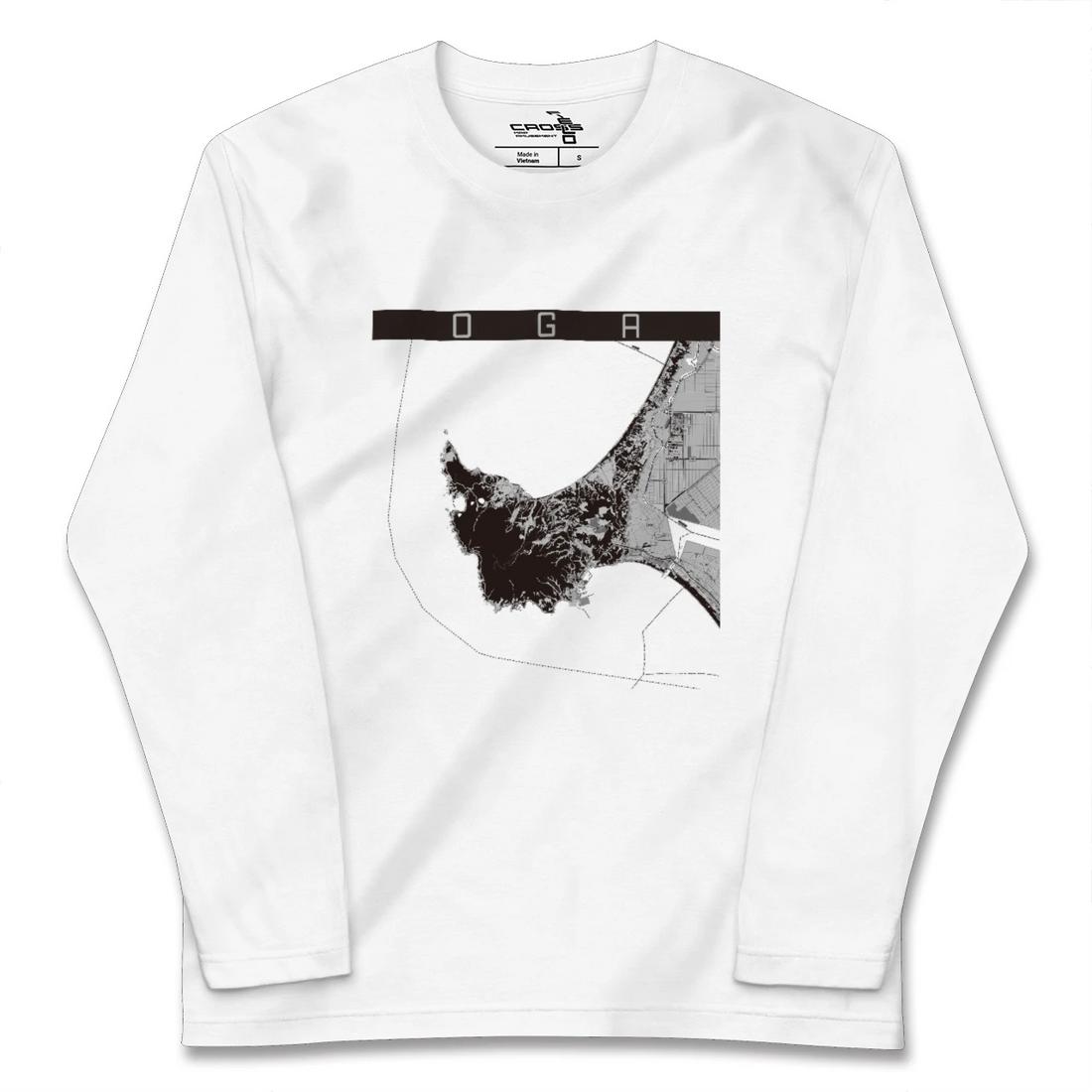 【男鹿（秋田県）】地図柄ロングスリーブTシャツ