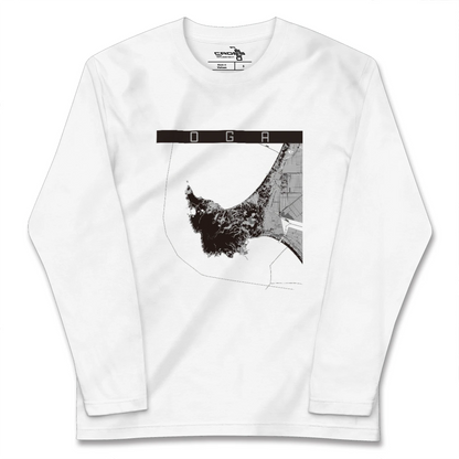 【男鹿（秋田県）】地図柄ロングスリーブTシャツ