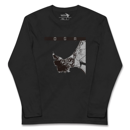 【男鹿（秋田県）】地図柄ロングスリーブTシャツ