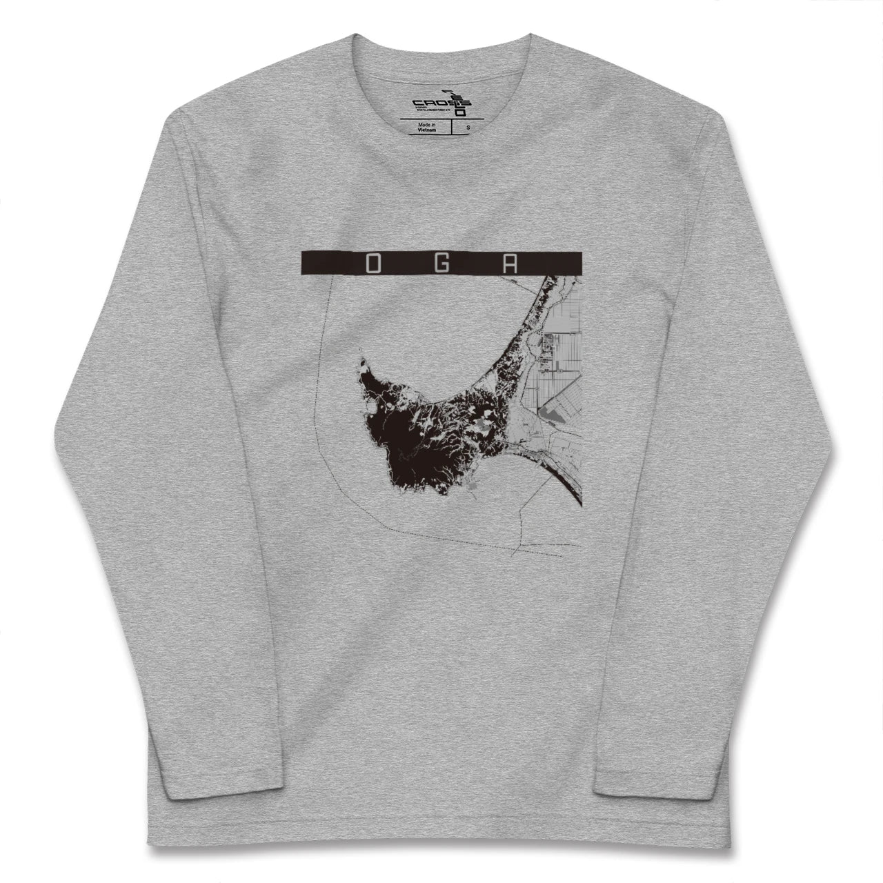【男鹿（秋田県）】地図柄ロングスリーブTシャツ