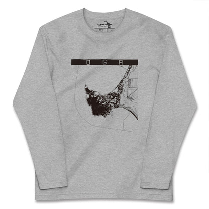 【男鹿（秋田県）】地図柄ロングスリーブTシャツ
