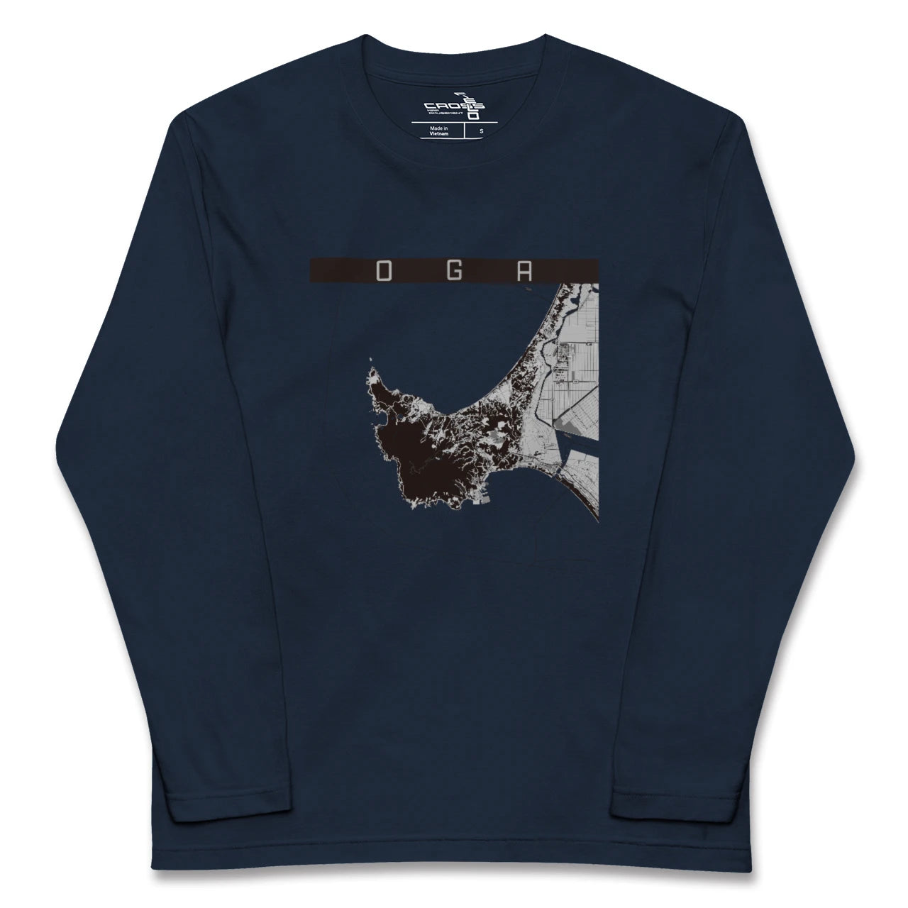 【男鹿（秋田県）】地図柄ロングスリーブTシャツ