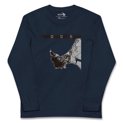 【男鹿（秋田県）】地図柄ロングスリーブTシャツ