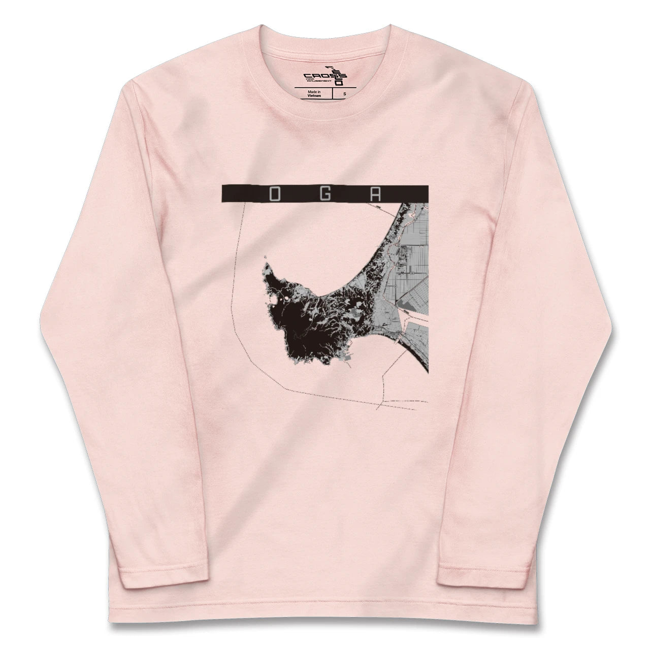 【男鹿（秋田県）】地図柄ロングスリーブTシャツ