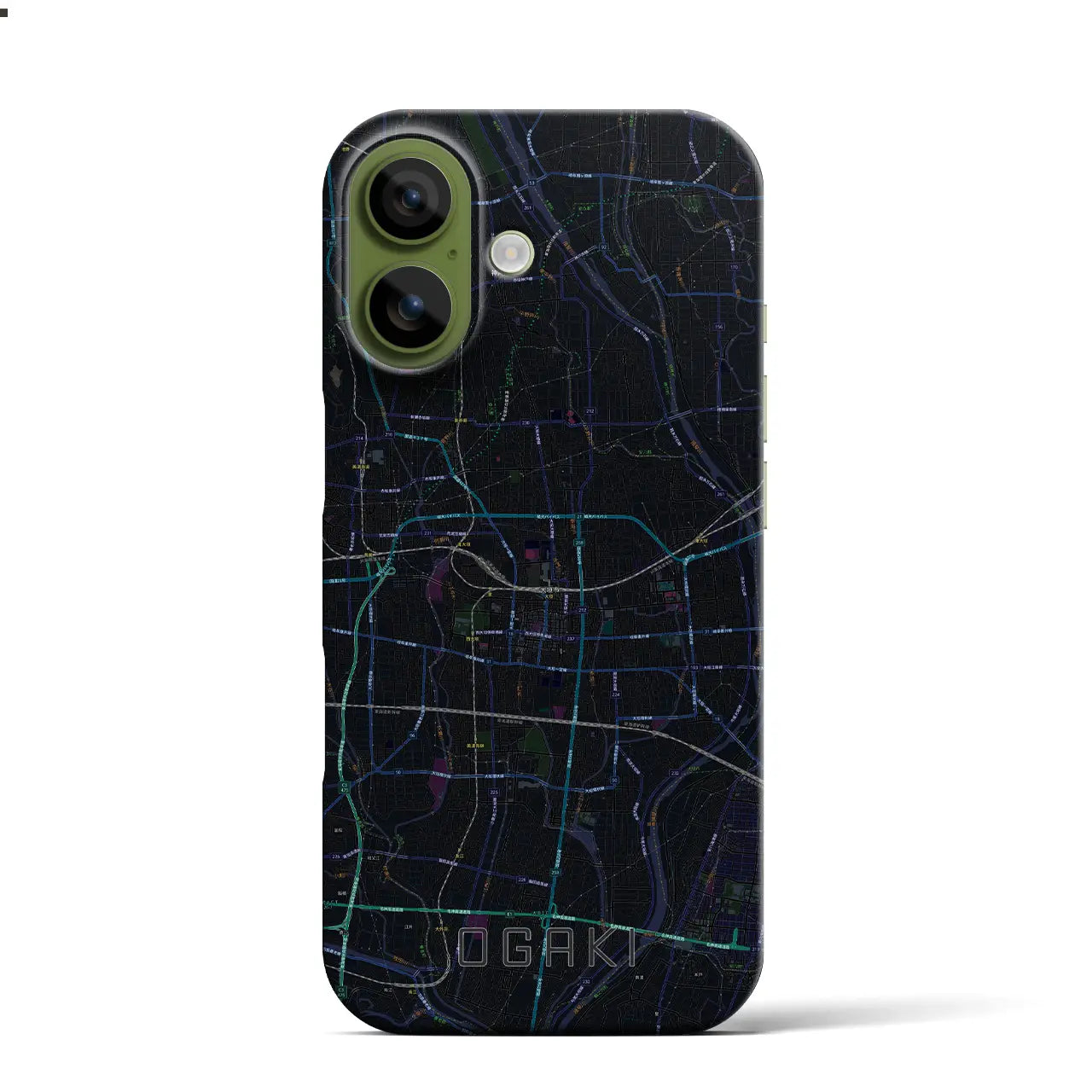 【大垣（岐阜県）】地図柄iPhoneケース（バックカバータイプ）