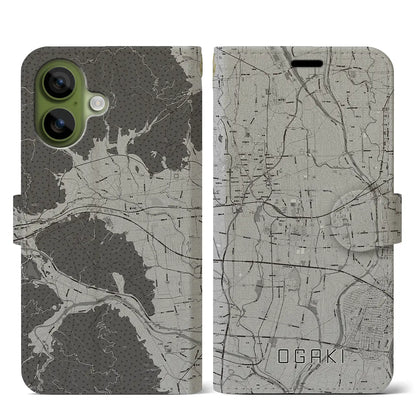 【大垣（岐阜県）】地図柄iPhoneケース（手帳タイプ）