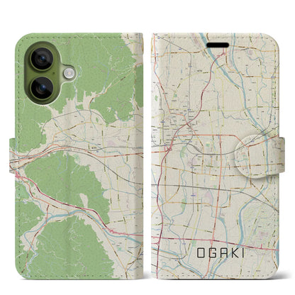 【大垣（岐阜県）】地図柄iPhoneケース（手帳タイプ）