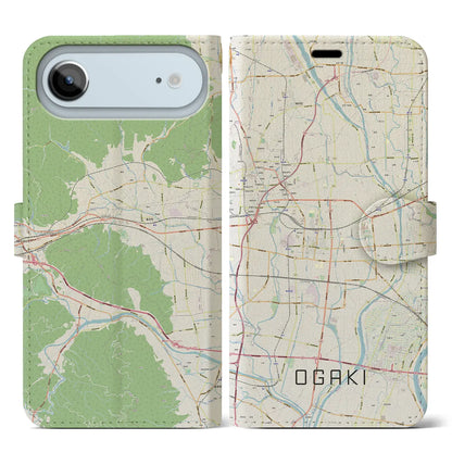 【大垣（岐阜県）】地図柄iPhoneケース（手帳タイプ）