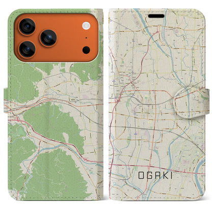 【大垣（岐阜県）】地図柄iPhoneケース（手帳タイプ）