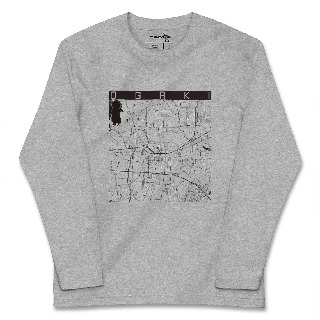 【大垣（岐阜県）】地図柄ロングスリーブTシャツ