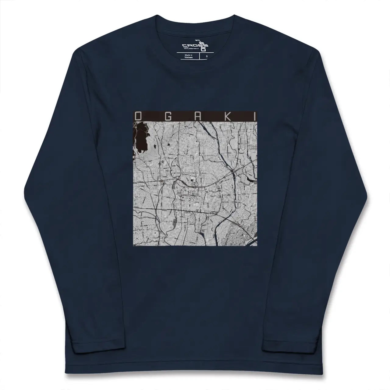 【大垣（岐阜県）】地図柄ロングスリーブTシャツ