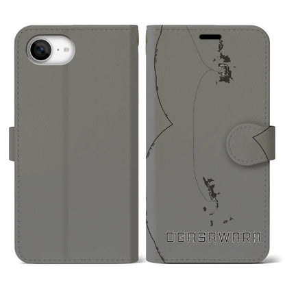 【小笠原（東京都）】地図柄iPhoneケース（手帳タイプ）