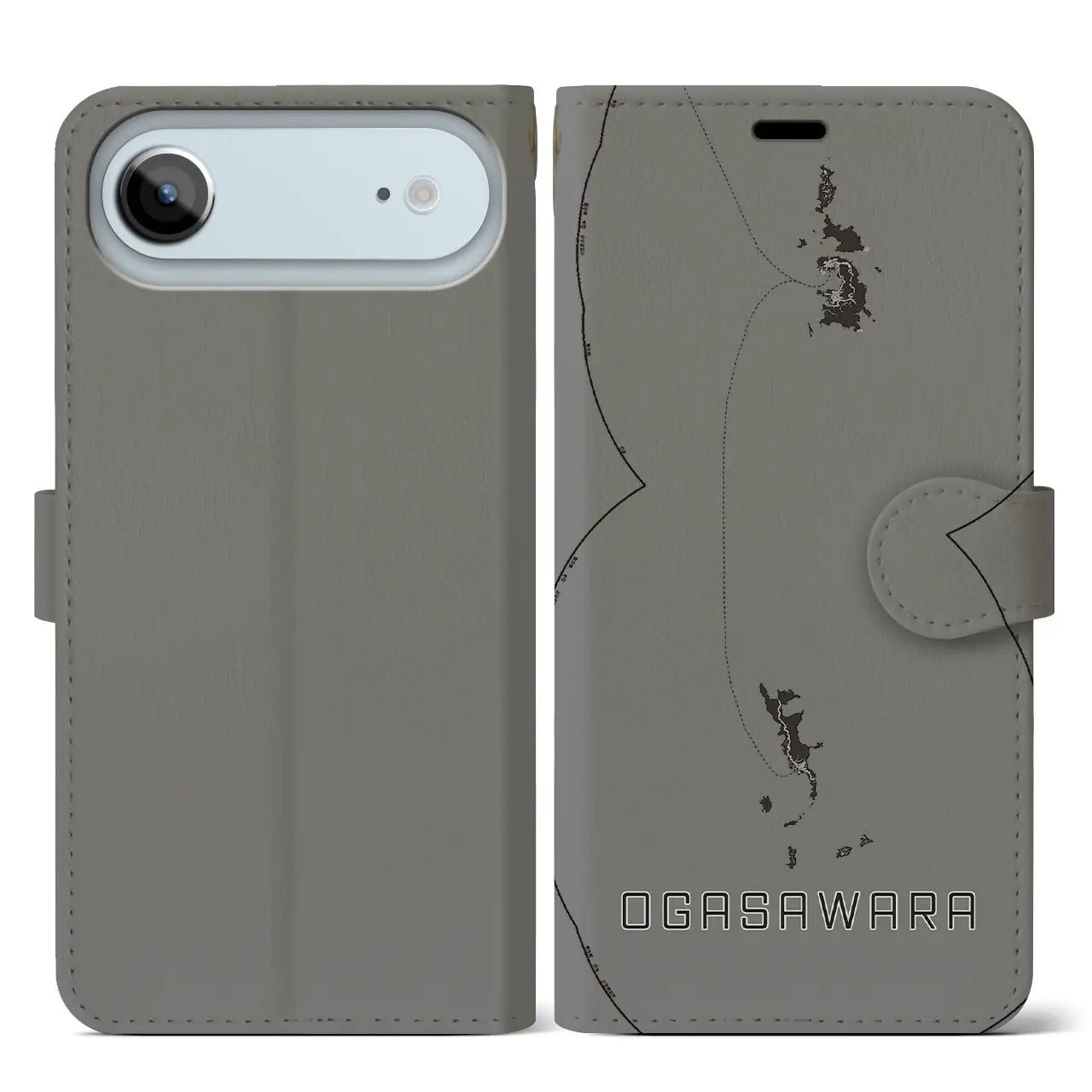 【小笠原（東京都）】地図柄iPhoneケース（手帳タイプ）