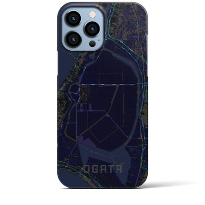 【大潟（秋田県）】地図柄iPhoneケース（バックカバータイプ）