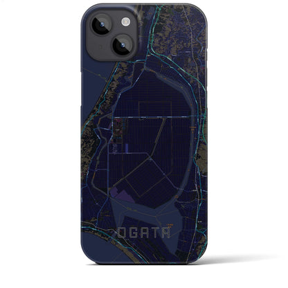 【大潟（秋田県）】地図柄iPhoneケース（バックカバータイプ）